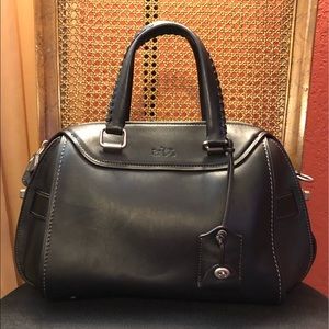 Coach Black Leather Satchel Purse
